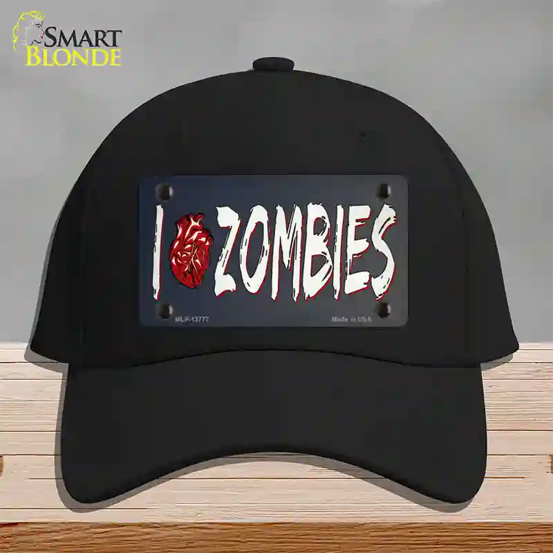 I Love Zombies Novelty License Plate Hat Tag Cotton / Black