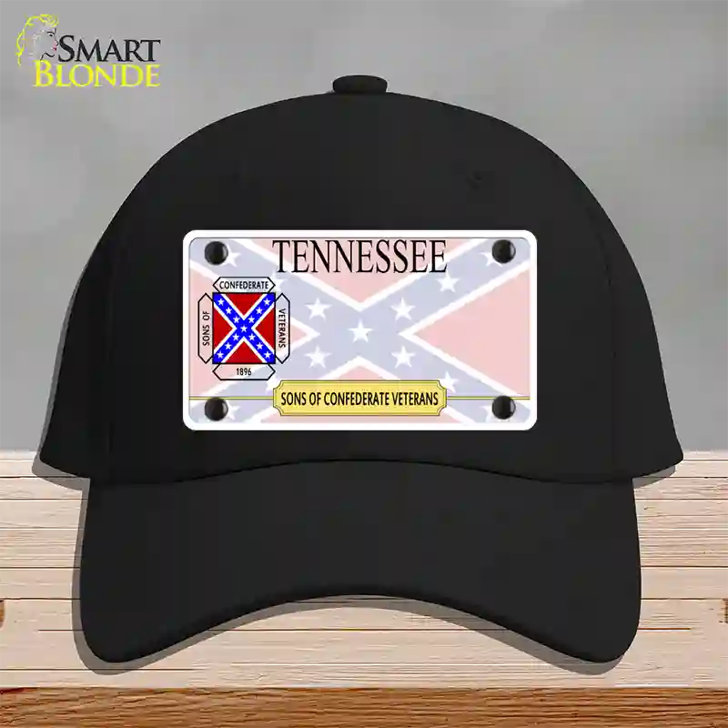 Tennessee Sons Of Confederate Novelty License Plate Hat Cotton / Black