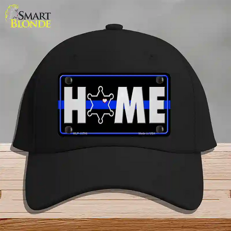 Home Sheriff Badge Novelty License Plate Hat Tag Cotton / Black