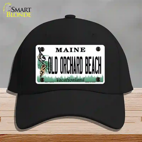 Old Orchard Beach Maine Novelty License Plate Hat Tag Cotton / Black