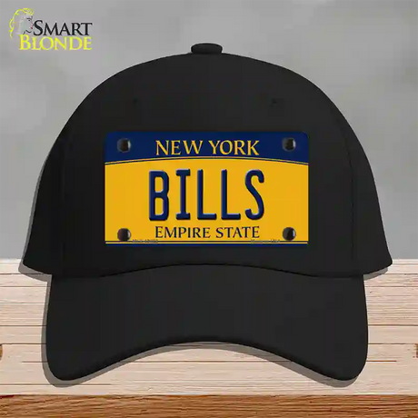 Bills New York Yellow Novelty License Plate Hat Tag Cotton / Black