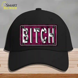 Bitch Pink Novelty License Plate Hat Tag Cotton / Black