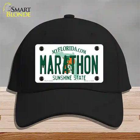 Marathon Florida Novelty License Plate Hat Tag Cotton / Black