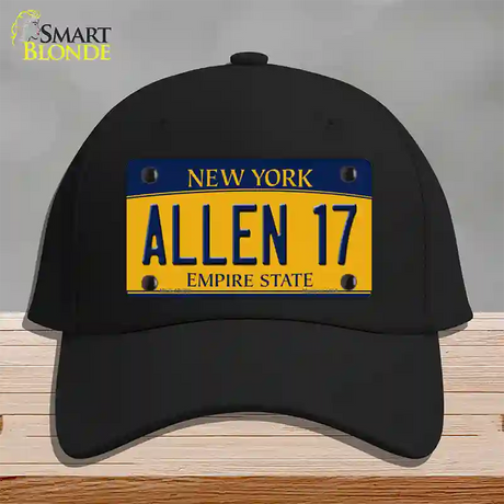 Allen 17 New York Novelty License Plate Hat Tag Cotton / Black