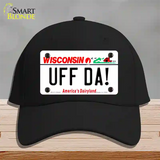 Uff Da Wisconsin Novelty License Plate Hat Tag Cotton / Black