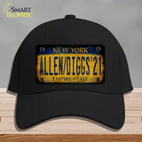 Allen Diggs 21 NY Yellow Rusty Novelty License Plate Hat Tag Cotton / Black