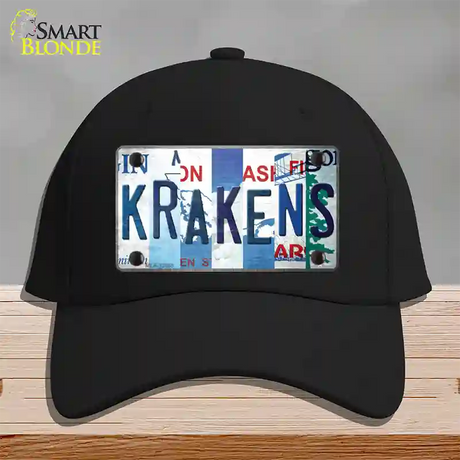 Krakens Strip Art Novelty License Plate Hat Tag Cotton / Black