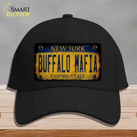 Buffalo Mafia NY Rusted Yellow Novelty License Plate Hat Tag Cotton / Black