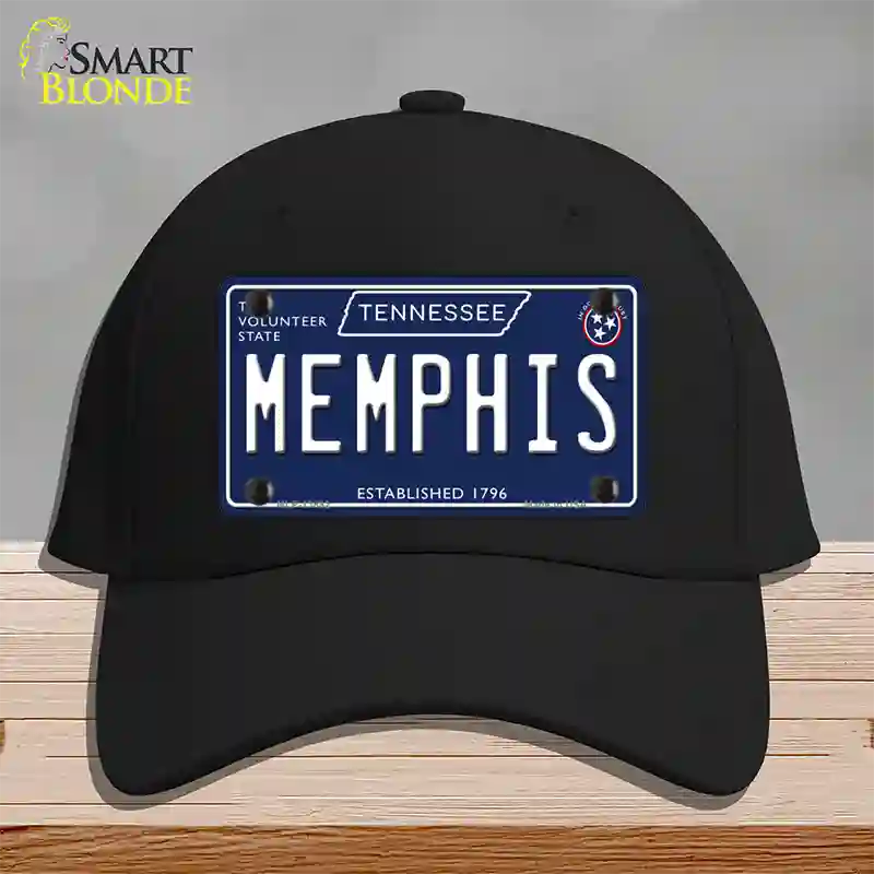 Memphis Tennessee Blue Novelty License Plate Hat Tag Cotton / Black