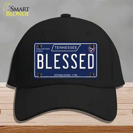 Blessed Tennessee Blue Novelty License Plate Hat Tag Cotton / Black