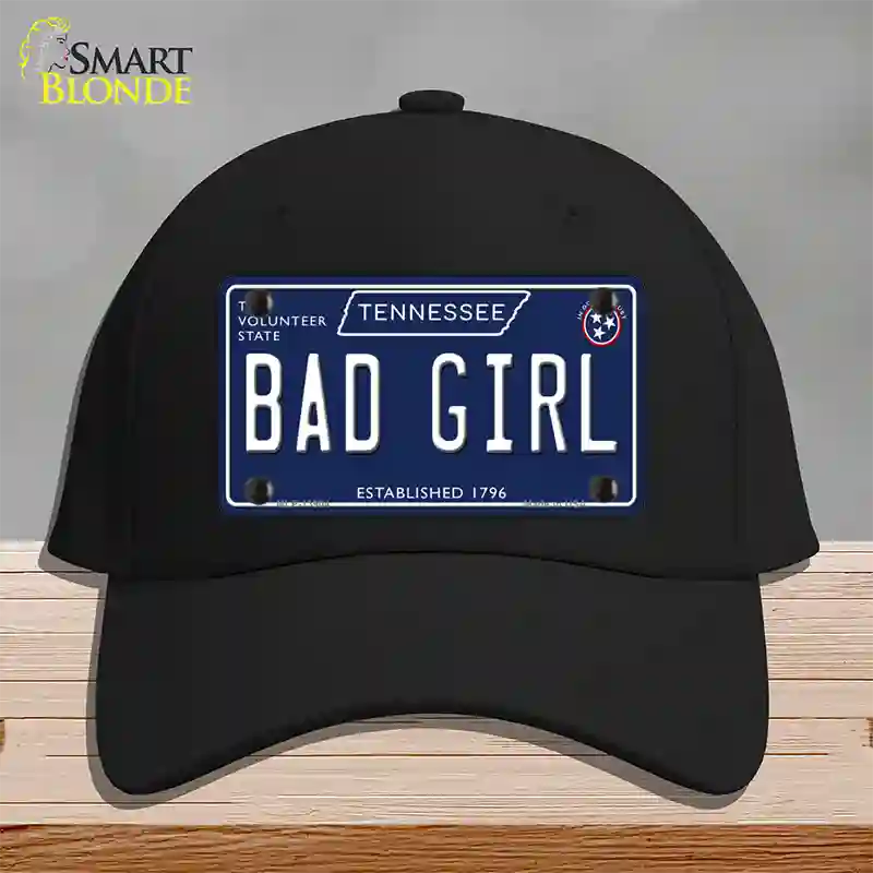 Bad Girl Tennessee Blue Novelty License Plate Hat Tag Cotton / Black