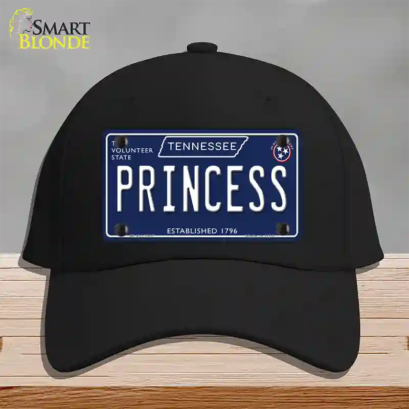 Princess Tennessee Blue Novelty License Plate Hat Tag Cotton / Black