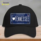 I Heart TN Tennessee Blue Novelty License Plate Hat Tag Cotton / Black