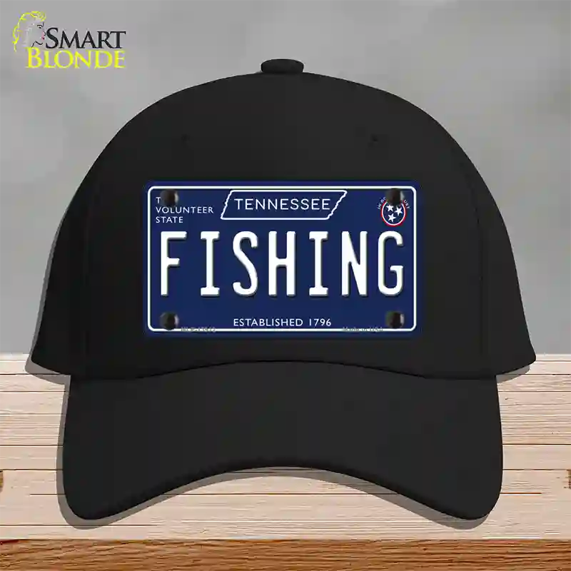 Fishing Tennessee Blue Novelty License Plate Hat Tag Cotton / Black