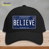 Believe Tennessee Blue Novelty License Plate Hat Tag Cotton / Black