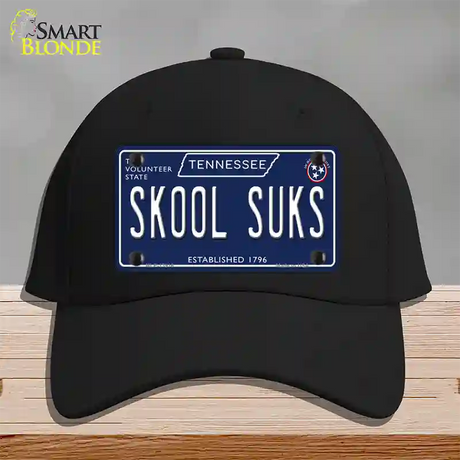 Skool Suks Tennessee Blue Novelty License Plate Hat Tag Cotton / Black