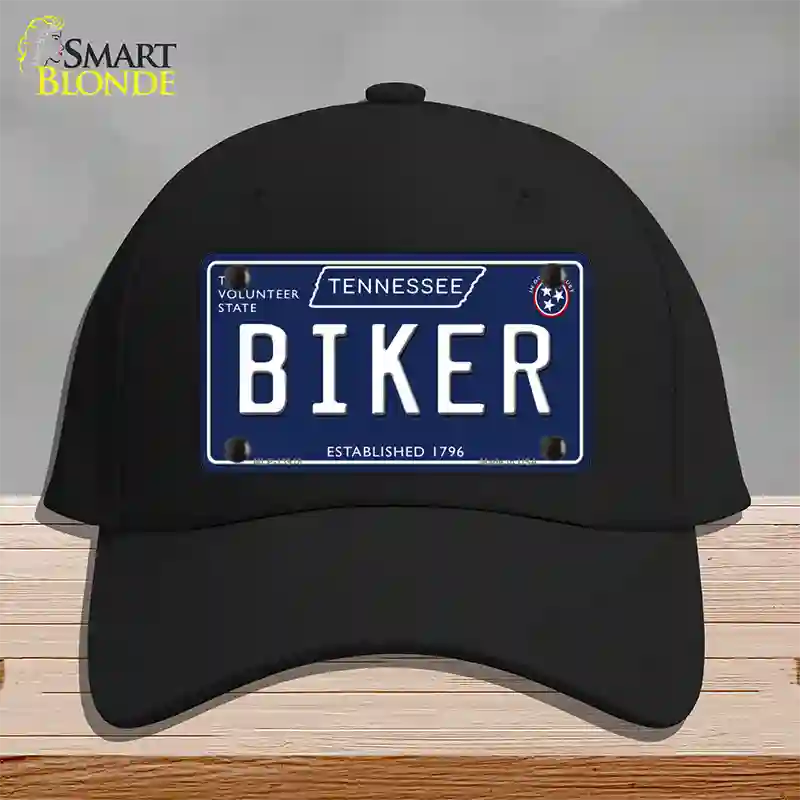 Biker Tennessee Blue Novelty License Plate Hat Tag Cotton / Black