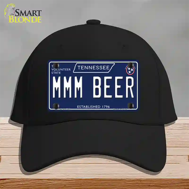 Mmm Beer Tennessee Blue Novelty License Plate Hat Tag Cotton / Black