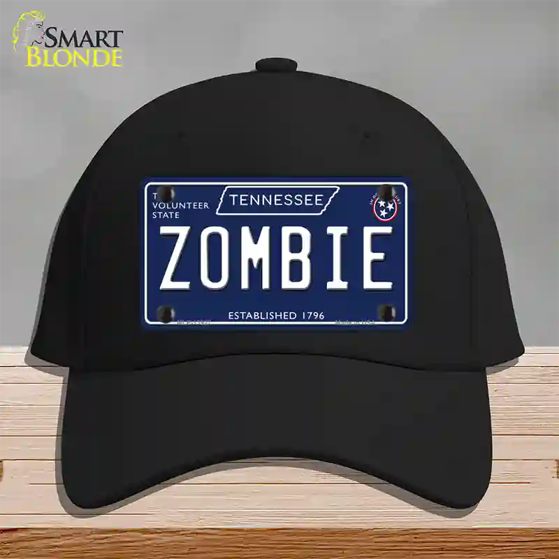 Zombie Tennessee Blue Novelty License Plate Hat Tag Cotton / Black