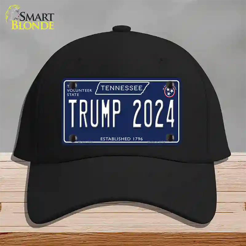 Trump 2024 Tennessee Blue Novelty License Plate Hat Tag Cotton / Black