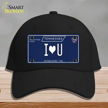 I Heart U Tennessee Blue Novelty License Plate Hat Tag Cotton / Black