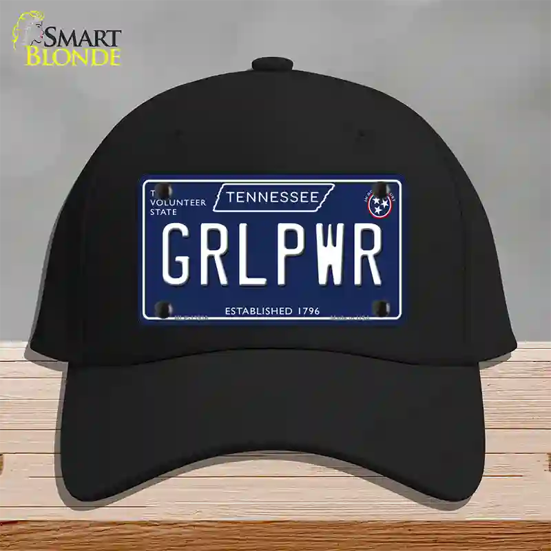 Grlpwr Tennessee Blue Novelty License Plate Hat Tag Cotton / Black