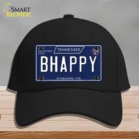 B Happy Tennessee Blue Novelty License Plate Hat Tag Cotton / Black