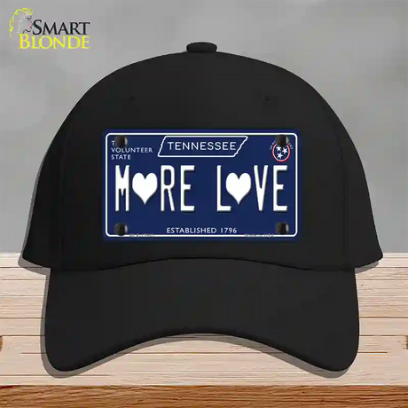 More Love Hearts Tennessee Blue Novelty License Plate Hat Tag Cotton / Black