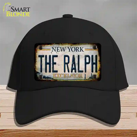 The Ralph New York White Novelty License Plate Hat Tag Cotton / Black