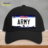 Texas Army Novelty License Plate Hat Tag Cotton / Black