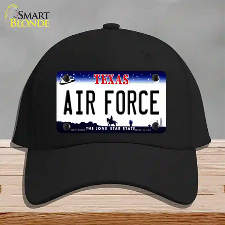 Texas Air Force Novelty License Plate Hat Tag Cotton / Black