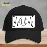 Baseball Heart Beat Novelty License Plate Hat Tag Cotton / Black