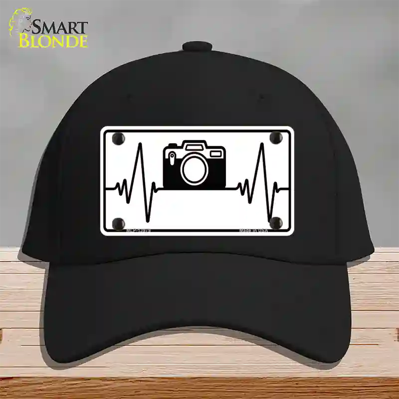 Photography Heart Beat Novelty License Plate Hat Tag Cotton / Black