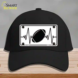 Football Heart Beat Novelty License Plate Hat Tag Cotton / Black