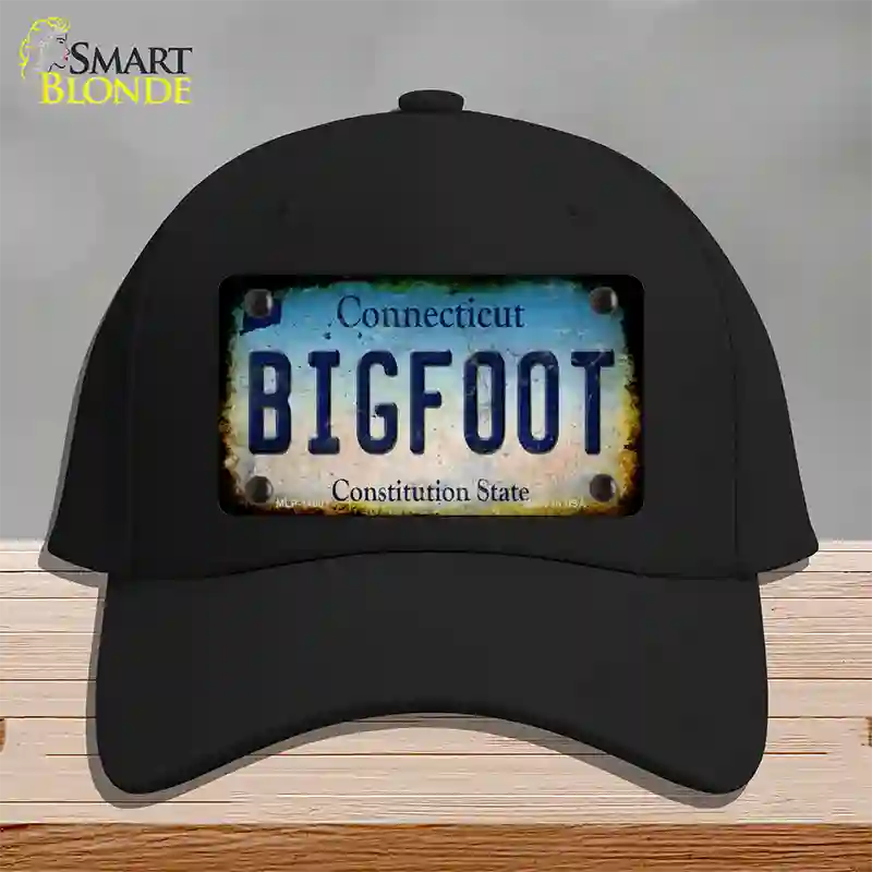 Bigfoot Connecticut Novelty License Plate Hat Tag Cotton / Black