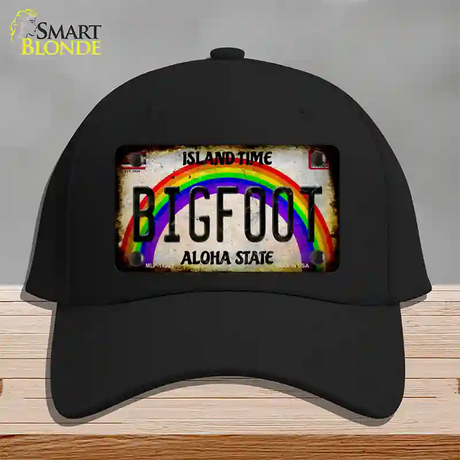 Bigfoot Hawaii Novelty License Plate Hat Tag Cotton / Black