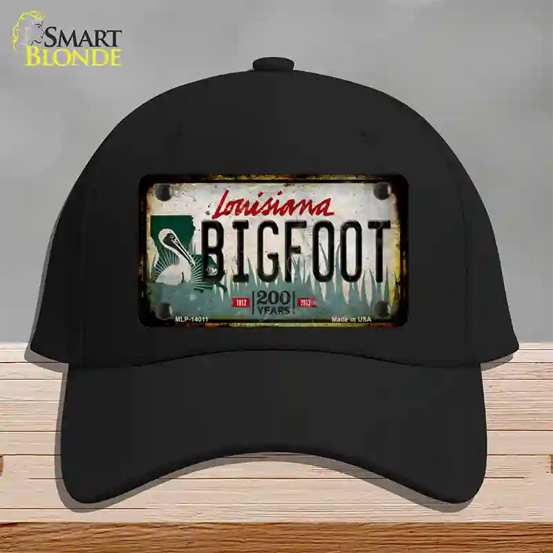 Bigfoot Louisiana Novelty License Plate Hat Tag Cotton / Black