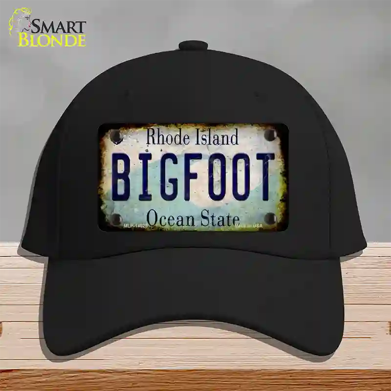 Bigfoot Rhode Island Novelty License Plate Hat Tag Cotton / Black