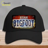 Bigfoot Utah Novelty License Plate Hat Tag Cotton / Black