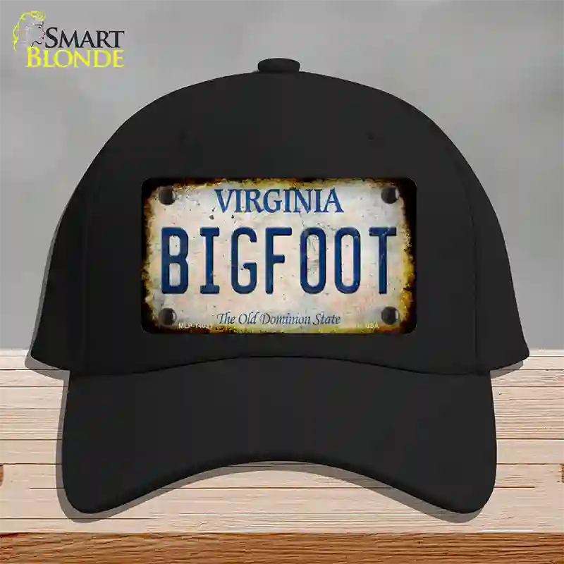 Bigfoot Virginia Novelty License Plate Hat Tag Cotton / Black