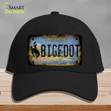 Bigfoot Wyoming Novelty License Plate Hat Tag Cotton / Black