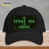 Trust Me Stoned Novelty License Plate Hat Cotton / Black