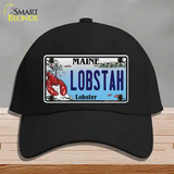 Lobstah Maine Lobster Novelty License Plate Hat Cotton / Black