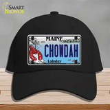 Chowdah Maine Lobster Novelty License Plate Hat Cotton / Black