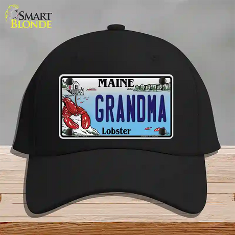 Grandma Maine Lobster Novelty License Plate Hat Cotton / Black