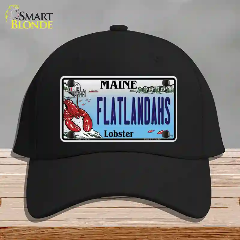 Flatlands Maine Lobster Novelty License Plate Hat Cotton / Black