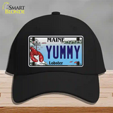 Yummy Maine Lobster Novelty License Plate Hat Cotton / Black