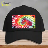 Red Swirl Tie-Dye Novelty License Plate Hat Cotton / Black