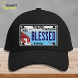 Blessed Maine Lobster Novelty License Plate Hat Cotton / Black