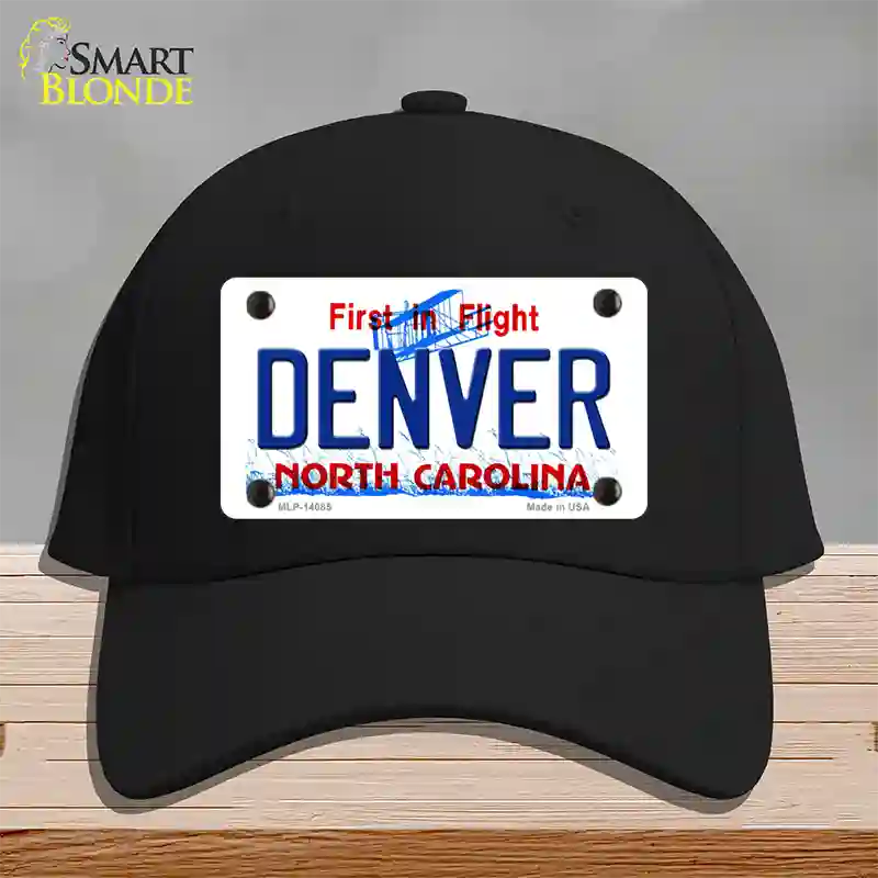 Denver North Carolina Novelty License Plate Hat Cotton / Black